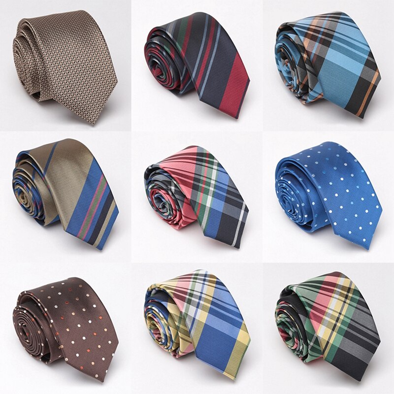 Cravatta Uomo A Pois E Righe, 2,95'' Classica Business Casual, Antigrinza, Microfibra Di Qualità (Polka Dot-2)