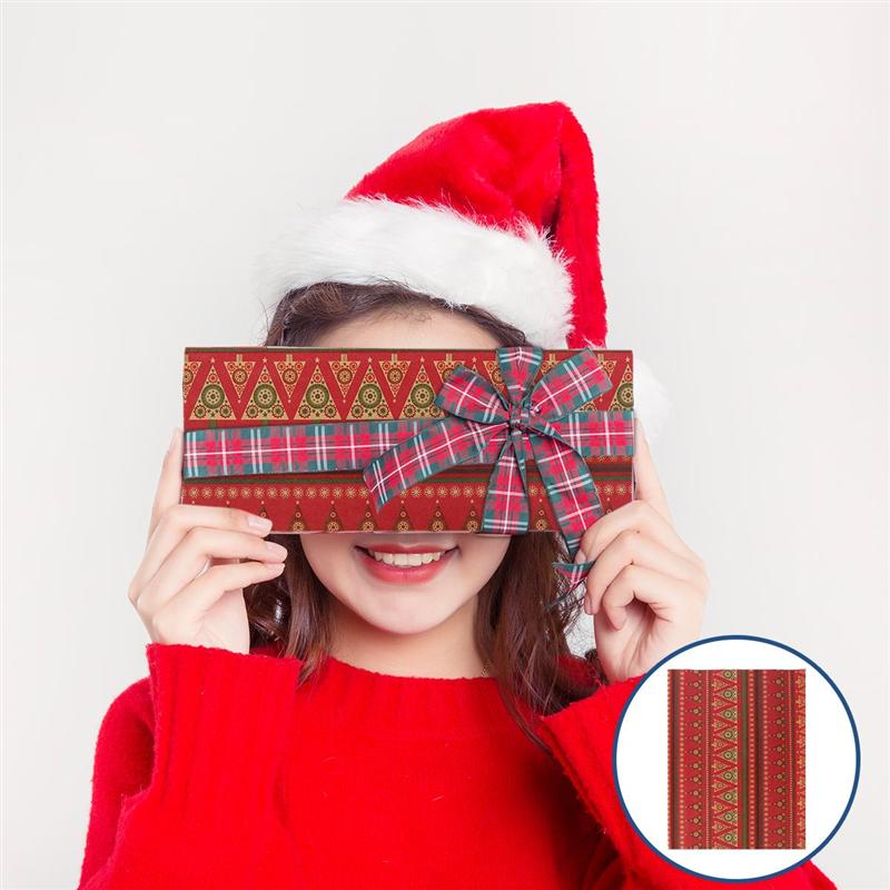 6pcs Christmas Wrapping Paper DIY Kids Folding Handmade Paper Craft Retro EU Style Party Wrapper Packaging Paper