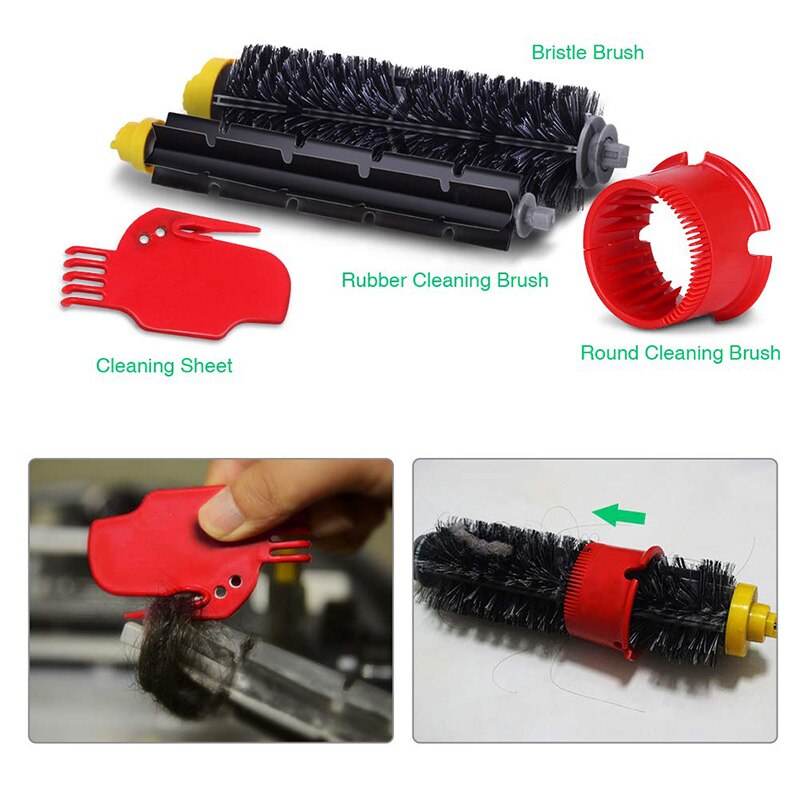 Filtre à Air HEPA pour aspirateur iRobot Roomba, pièces détachées, brosse principale, brosse latérale, 600 610 620 621 625 630 631 650 651 660 671 680 690