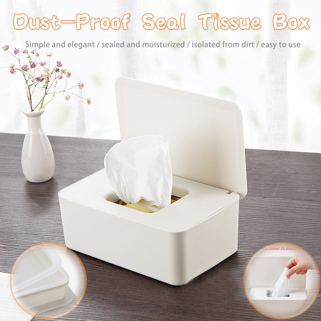 Boîte à mouchoirs en plastique pour bébés, boîte de rangement, distributeur de serviettes en papier, accessoires de cuisine # T2P