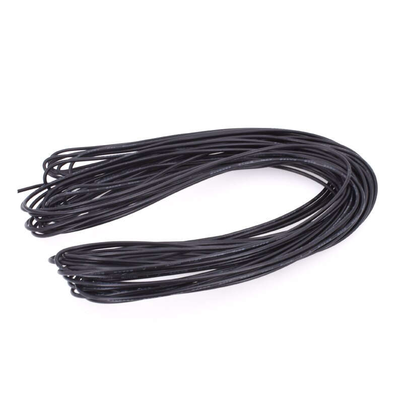 10M UL-1007 24AWG Hook-up Wire 80C / 300V Cord DIY Electrical Wire cable Red/Black/Blue/Yellow: Black