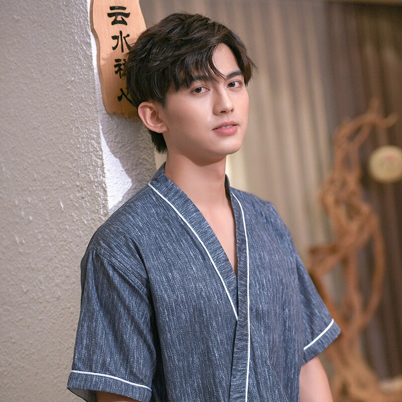 Verão conjunto de pijama novo estilo kimono casa roupas pijamas roupas de banho roupas de algodão puro pé saúde sap