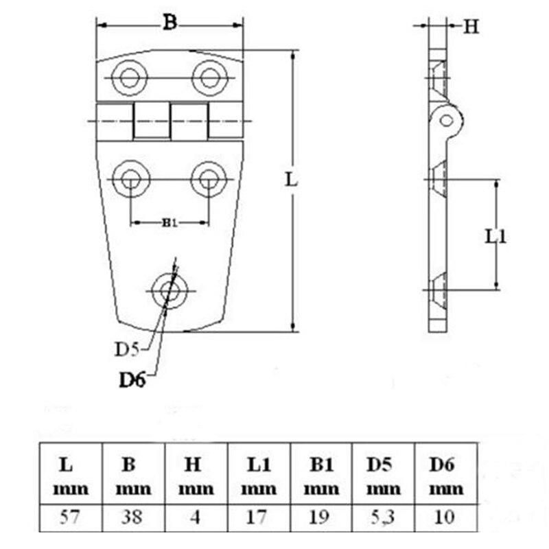 Marine Scharniere, Marine Klasse Stiefel Kurze Seite Scharniere, Tisch Scharnier, Alle 316 Edelstahl Zubehör, Pack Von 2