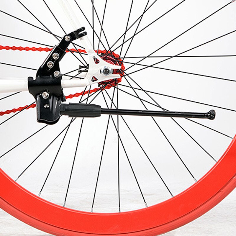 Soporte de pie para bicicleta de montaña, trípode de apoyo lateral, pantalla ajustable, estante de estacionamiento, color negro