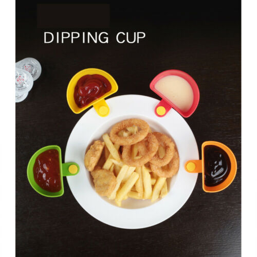 Dip Clips Dipping Sauce Holders Food Ketchup BBQ Blue Ranch Dressing Crate UK