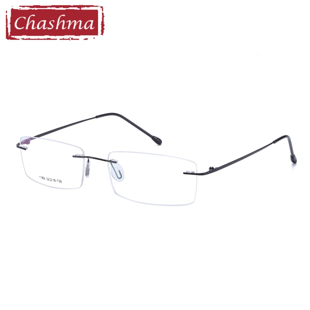 Chashma Brand Rimless Titanium Alloy Ultra Light Weight Myopia Glasses Frame Optical Eye Glasses For Men Frameless Eyewear 2 G