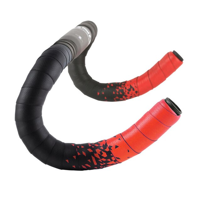 Bande élastique pour guidon de vélo, sangle de couverture d&#39;extrémité de guidon: Red