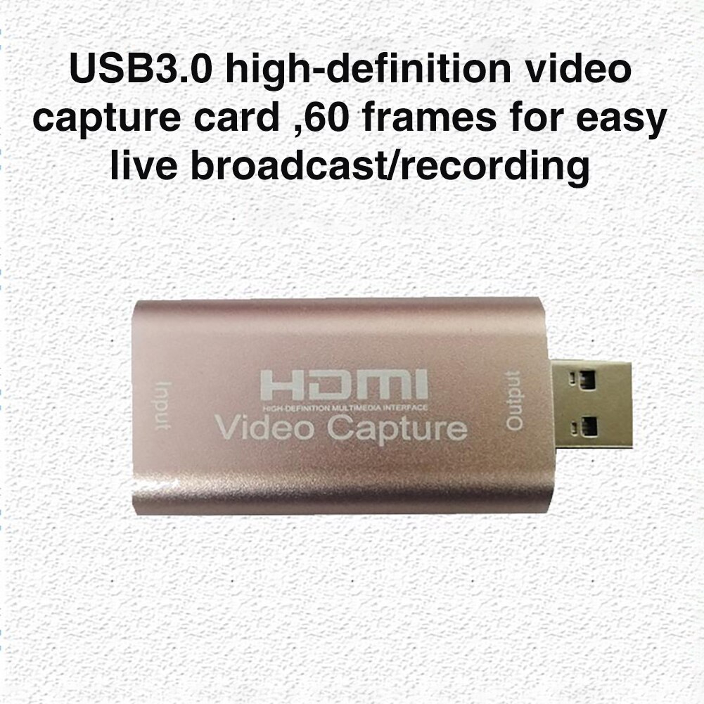 Usb 3.0 Audio Video Capture Card Adapter Hd Hdmi-Compatibel 1080P Acquisitie Kaart Opname Converter Apparaat