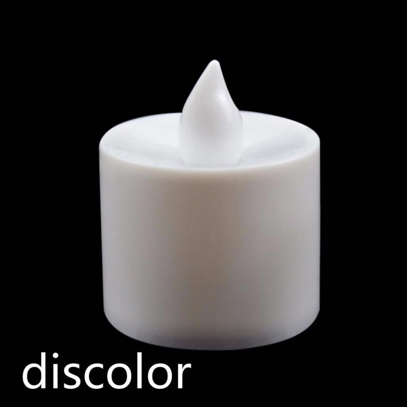 1PC Simulation Candle Lamp Small LED Durable Romantic Proposal Birthday Decoration Electronic Candle Lamp: Discoloration