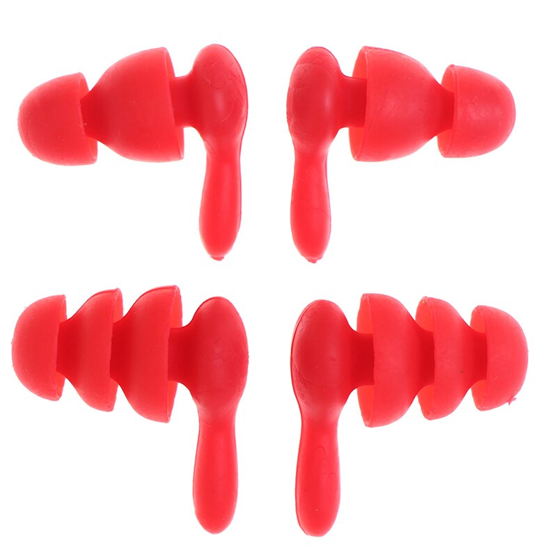 2 paar zachte schuim oordopjes tegen geluid, slaap- en reisgeluid, siliconen oordopjes tegen lawaai: Rood