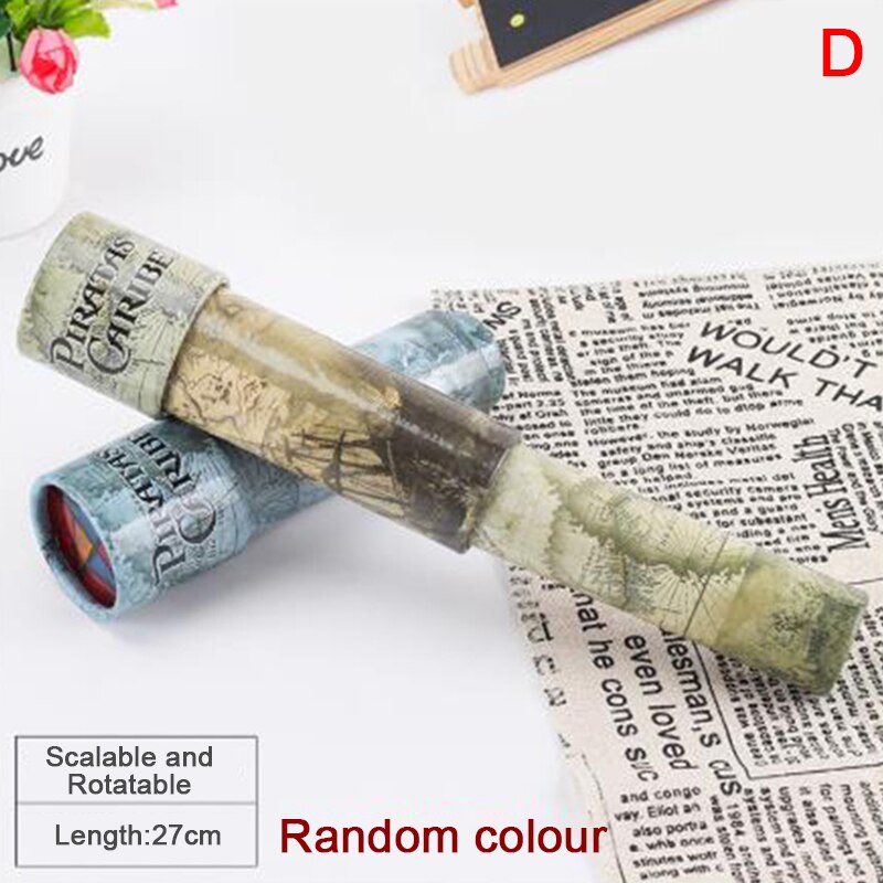 1PC 30/27/21cm Kids Scalable Rotating Kaleidoscopes Advanced Magic Rotation Adjustable Fancy Color World Toys For Kids: D