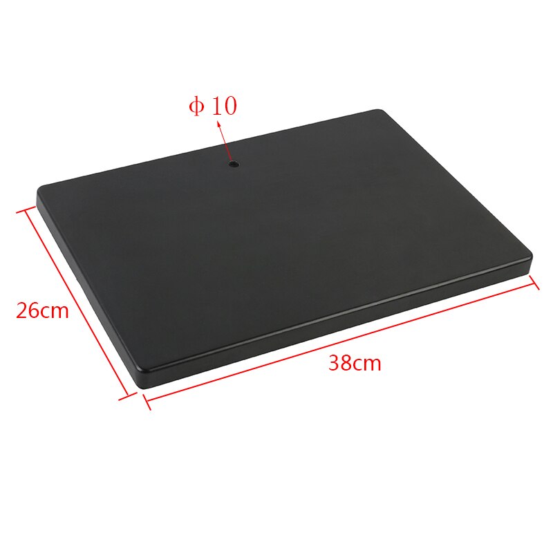 38*26CM Metal Base Plate Table Working Stand Holder Worktable Diameter 25mm Bracket Rod Bar Pillar For Microscope Video Camera: black