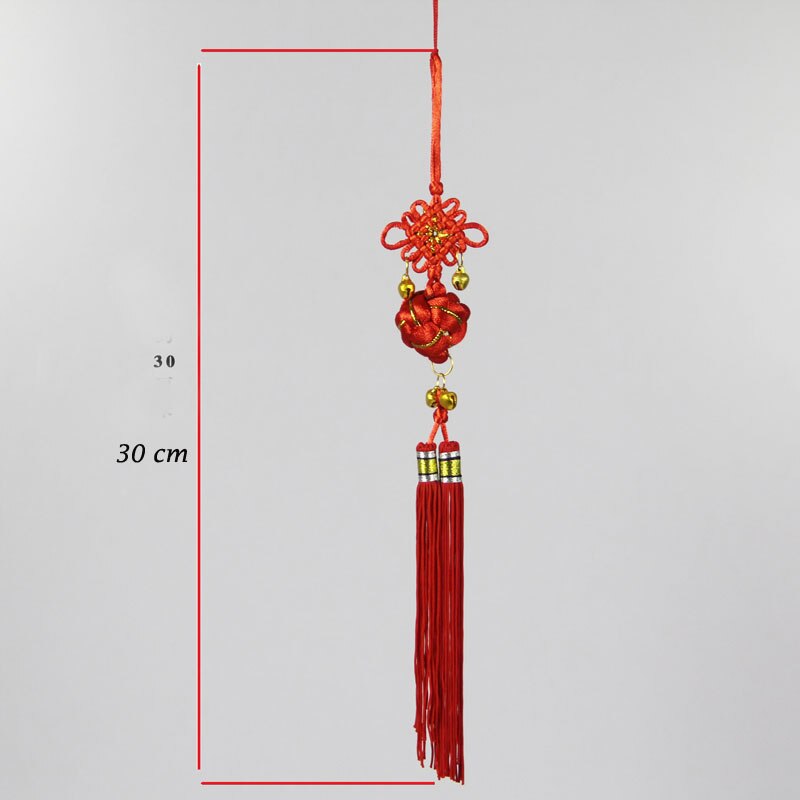 Chinese Knoop Kwasten Diy 10 stuks Jaar Lente Festival Bruiloft Levert Bell China Knoop Hangers Craft Kwasten Vrienden: Rood