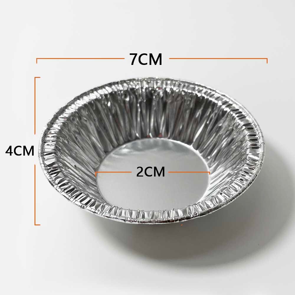 100 Stuks Aluminiumfolie Taartvorm Ei Taart Pan Vriezer &amp; Oven Veilig Wegwerp Aluminium Ronde Ei Tart Tin Folie pannen