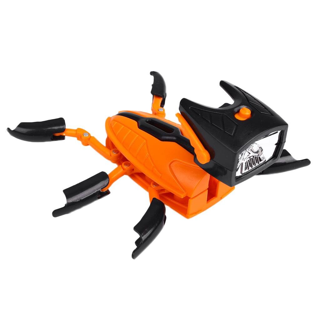 Novelty Deformable Mini Transformer Robot LED Flashlight Lamp Light Kids