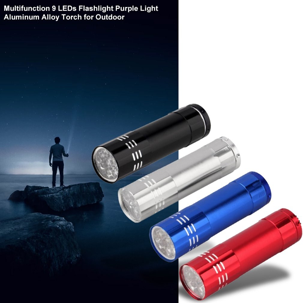 9 led Mini Flashlight white Led Lamp powerful Flash Light Lanterna Protable small pocket torches penlight for hiking camping