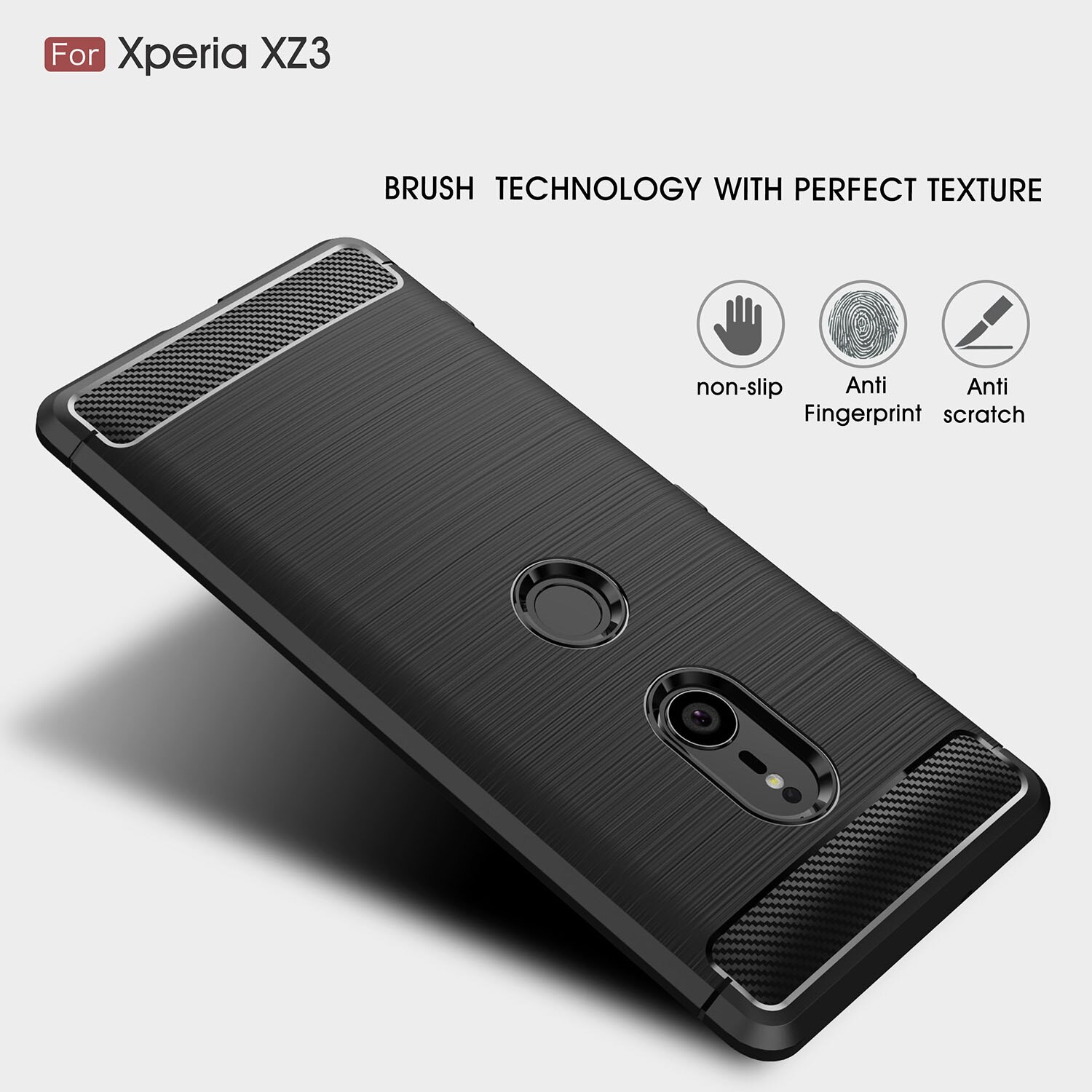 Para Sony Xperia XZ3 XZ1 XZ2 funda Premium de fibra de carbono fundas de teléfono a prueba de golpes para Sony Xperia XZ2 Compact XZ1 contraportada