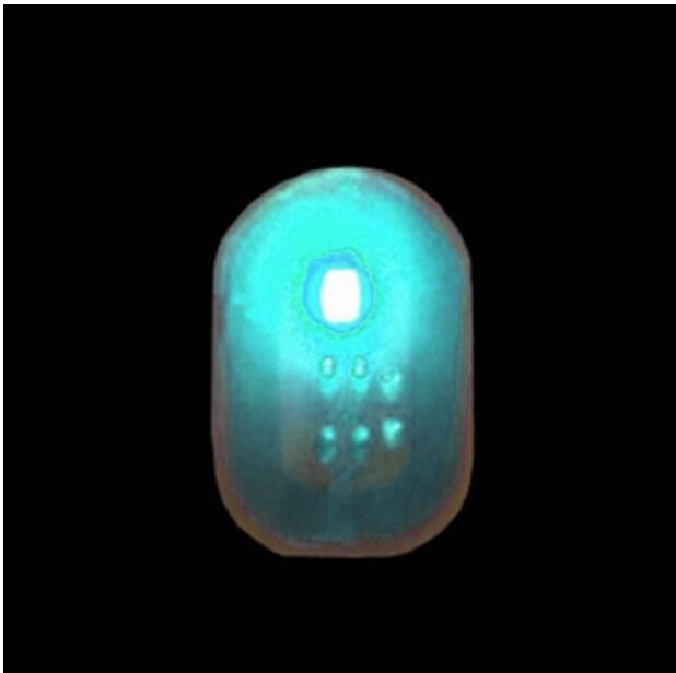 Vrouwen Nfc Nail Art Tips Stickers Diy Telefoon Led Licht Flash Party Decor Nail Tips: blue