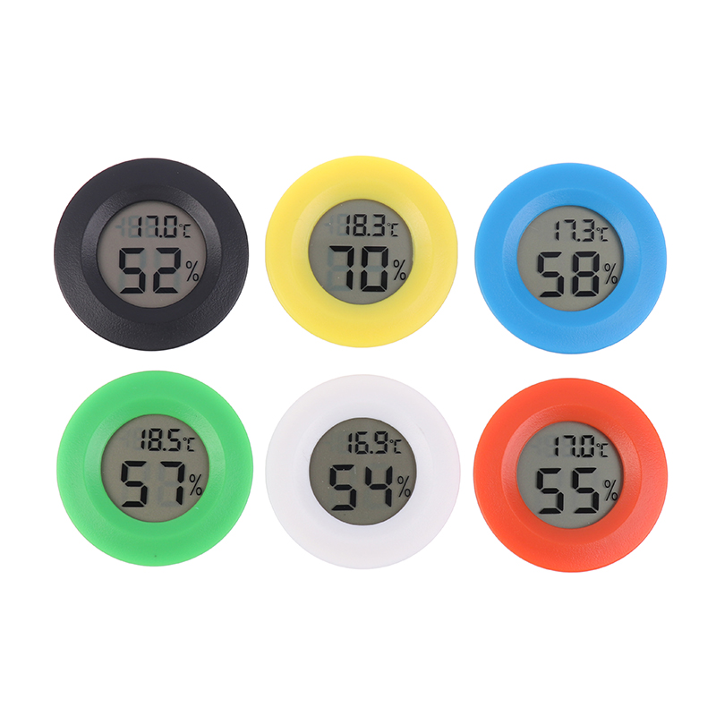 Mini lcd digitalt termometer og hygrometer  -50 °c til  +70 °c temperatur- og fugtighedsmåler til test af køleskab/fryser