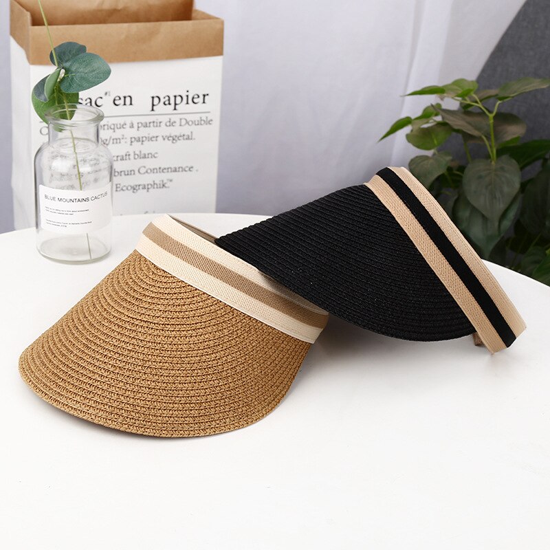Susi & Rita gorra visera de verano para mujer, sombreros de paja de ala ancha, sombrero de playa para mujeres , sombrero Casual vacío, gorra Casquette