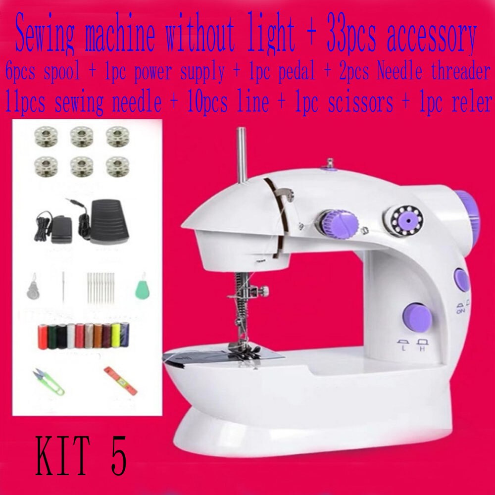 Mini Machine à coudre | Machine à coudre, Portable, couture, broderie sans fil, vêtements, tissus, Machine à coudre électrique manuelle, accessoires: KIT 5 with EU plug