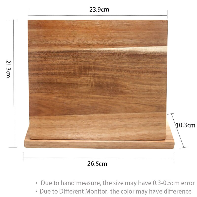 Magnetic Knife Block Natural Wood Knife Organizer Block Oblique Knife Dock Kitchen Scissor Holder Strongly Magnetic