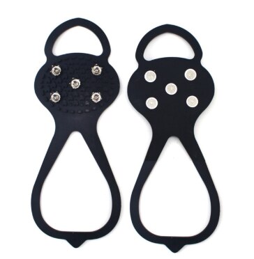 Universal Non-Slip Gripper Spikes Anti-Slip Over Shoe Durable Cleats with Good Elasticity Easy to Pull On or Take Off Ho: Black