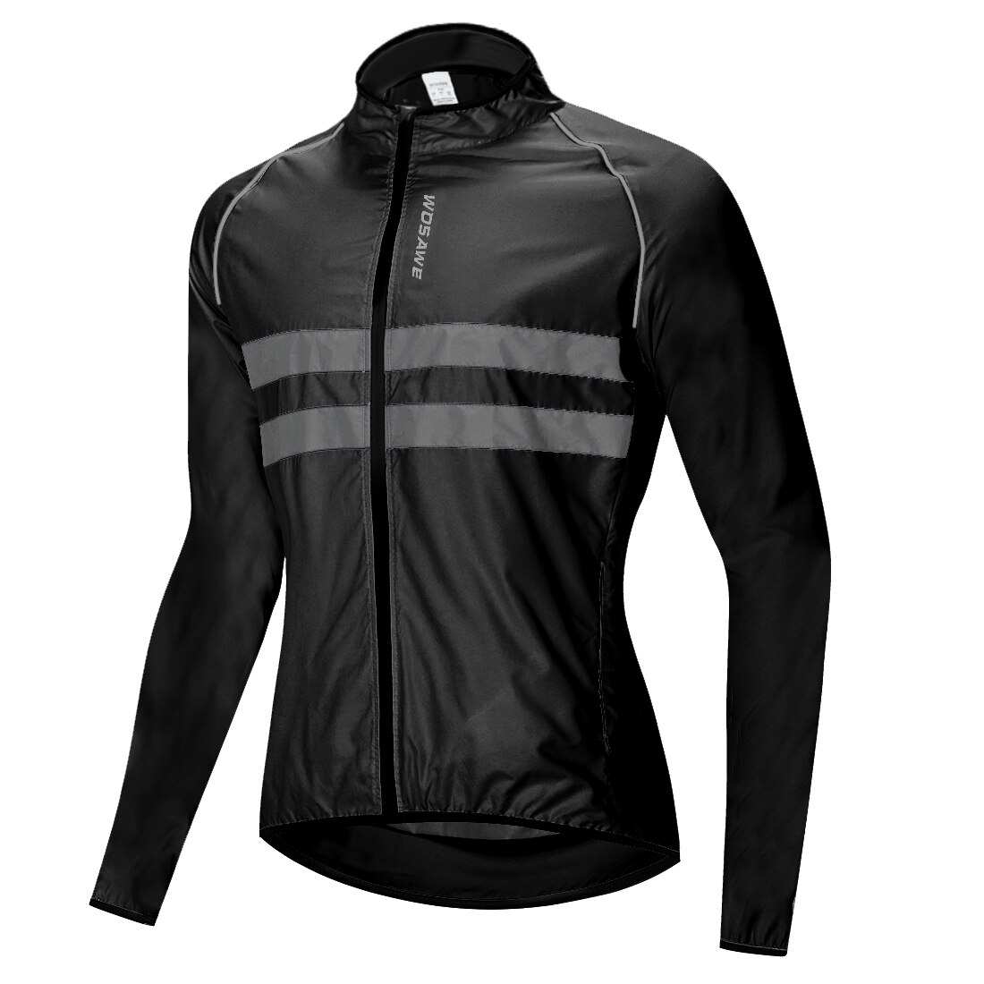 Reflektierende Radfahren Windjacke Männer Sicherheit Weste Wind Mantel Fahrrad Kleidung Radfahren Mantel Bike ropa ciclismo Winddicht MTB Jacke: long BL215 / XXL
