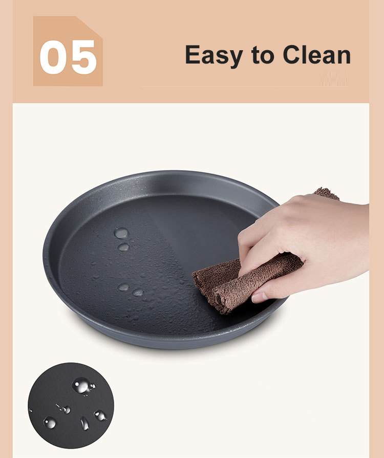 PizzAtHome-sartén para Pizza de 12 pulgadas, plato antiadherente de aleación de aluminio, bandeja para platos profundos, bandeja redonda dura anodizada para Pizza, accesorios para hornear