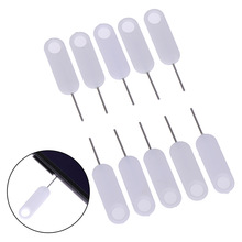 10Pcs White Sim Card Tray Removal Pin Eject Opener Tool for Smartphones Tablets