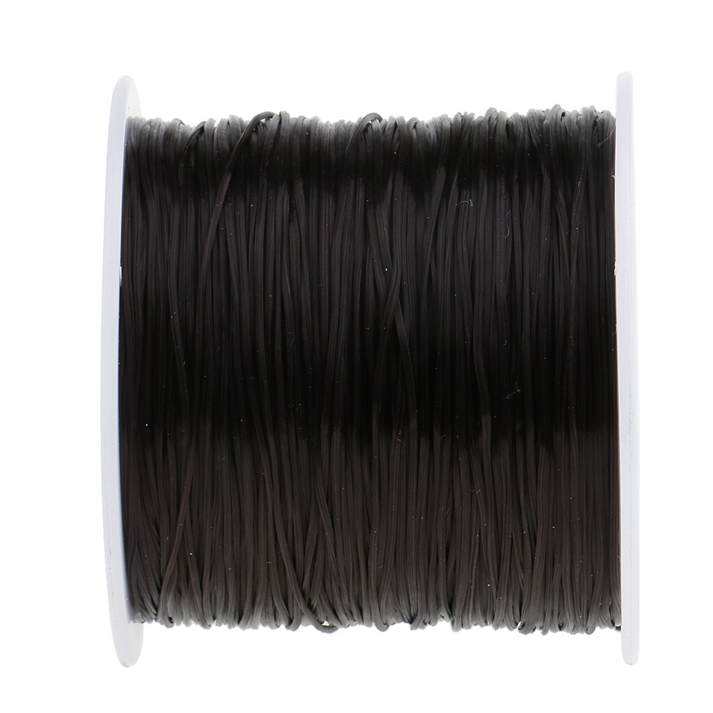 2 rollos de hilo negro elástico para decoración de pelucas, tejido para pelo de salón, para trama, costura, fabricación de extensiones de cabello, 60M