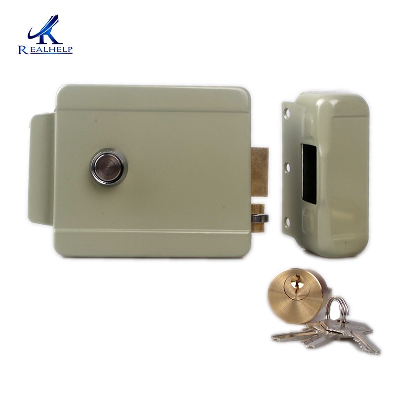 Anti-theft Electric Rim Lock For Metal Door Gate China Rim Lock Access Control System Electric Control Lock Video Door Phone: Left Front Open