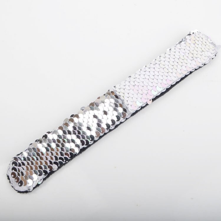 Skinnende glitter pailletter armbånd armbånd syning farve cirkel slap armbånd til børn piger børns julefest smykker: 7