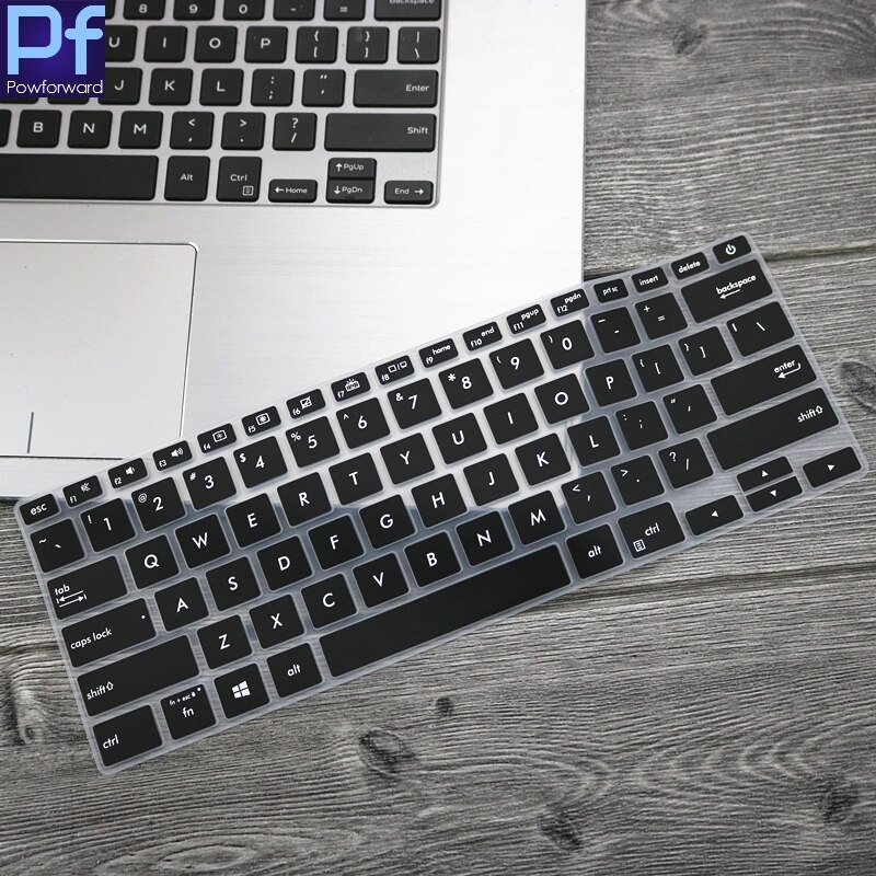Silikon Tastatur Schutz Haut Abdeckung für ASUS ZenBook 14 UM433DA UM433D UM433 DA UX433FA UX433FN UX434FN UX434: Schwarz