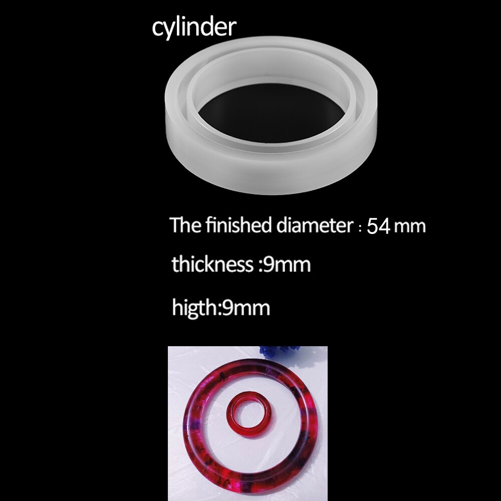 1 stuk siliconen hars epoxyhars mal armband gemengde ronde vorm maat diy handgemaakte sieraden maken gereedschap bevindingen accessoires: Cilinder 1