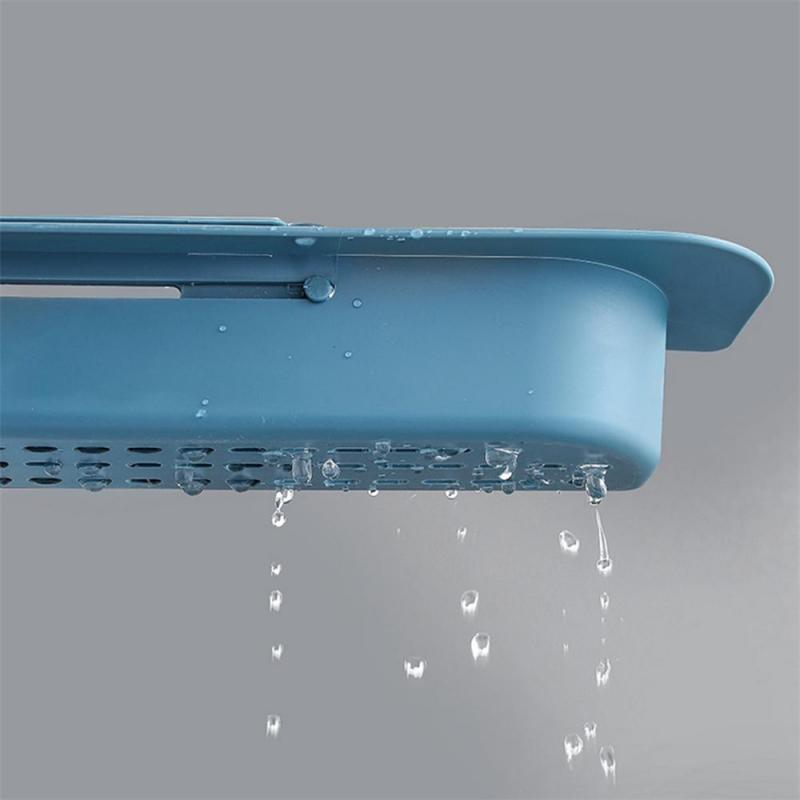 Verstelbare Snap Sink Zeep Spons Houder Handdoek Rekken Opslag Afvoer Rack Keuken Opknoping Afvoer Rack Badkamer Keuken Afvoer Rack