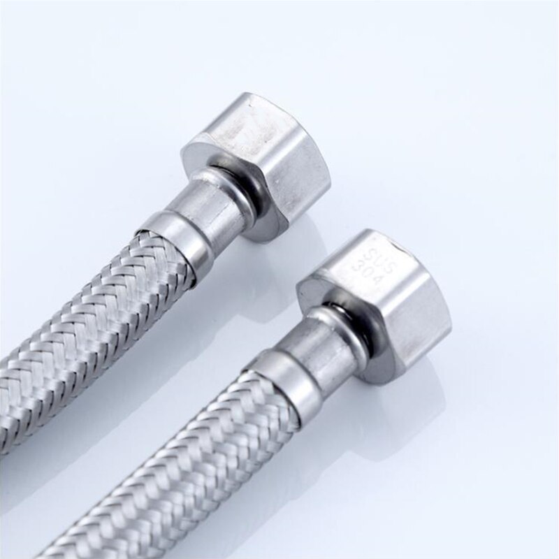 1pair Faucet Plumbing Hose 30cm Angle Valve Connector Stainless Steel Toilet Flexible Hose for Bathroom