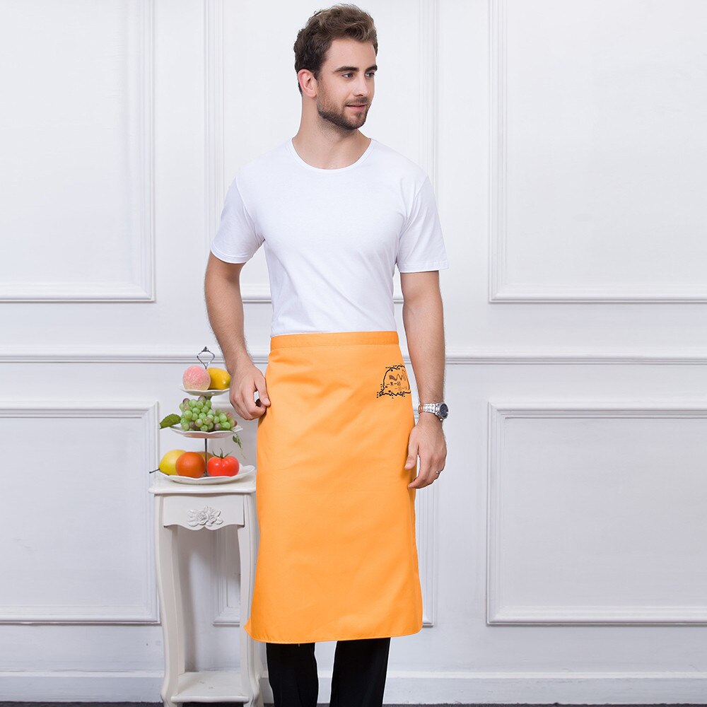 5 Colors Unisex Graphic Print Kitchen Work Wear Aprons Long Restaurant Home Cooking Wear Chef Waiter Aprons