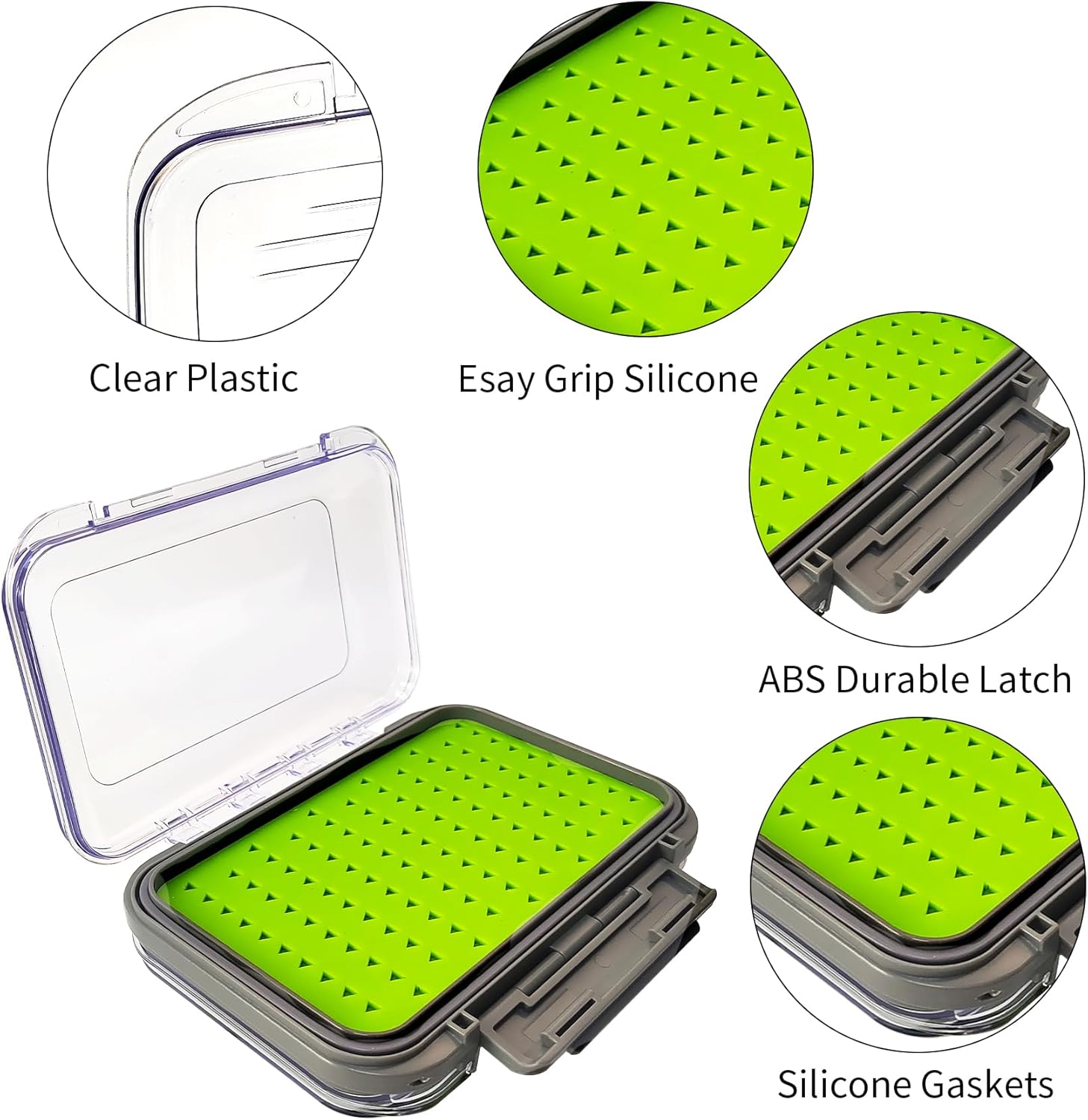 Aventik 100% Waterproof Fly Box Silicone Transparent Fishing Box Fishing Storage