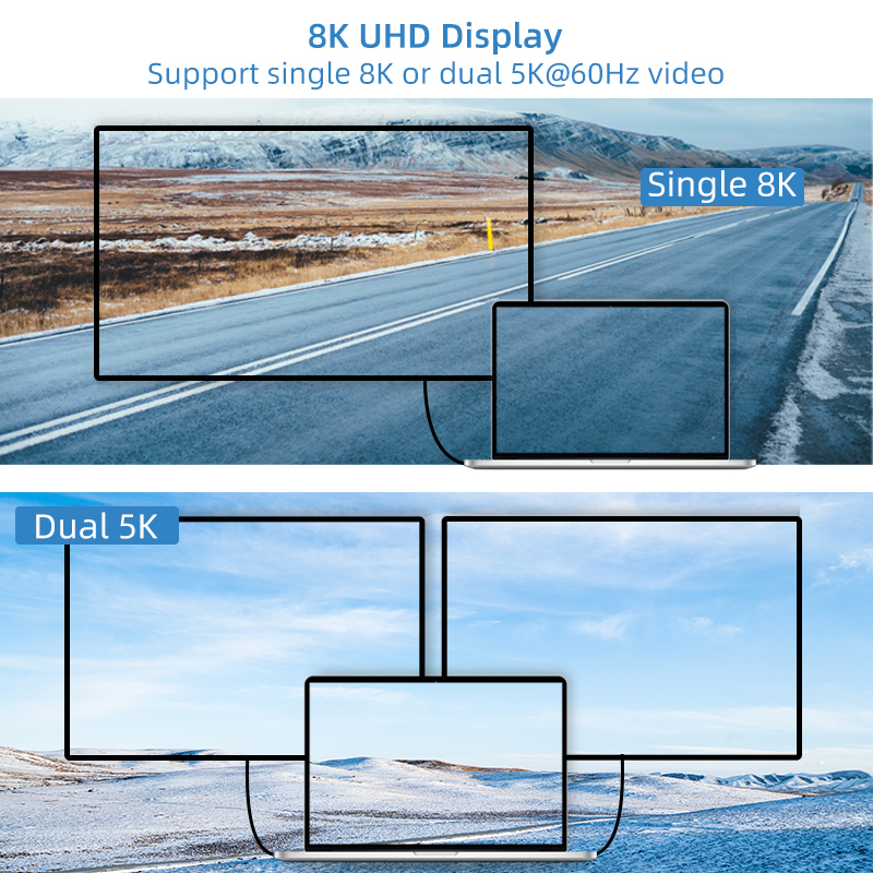 Real Thunderbolt 4 Kabel 40Gbps Voor Thunerbolt 4 Dock Station Thunderbolt4 Male Naar Thunderbolt Man Cord