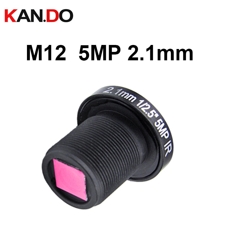 5.0 Megapixel 2.1mm Fisheye Action Camera Lens w/t IR Filter F2.0 M12 Mount Wider Viewing Angle 155Degre