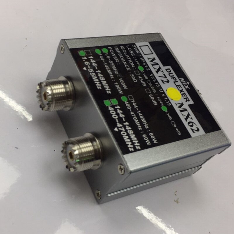 Amplificateur linéaire MX62 à différentes fréquences (HF / VHF/UHF), Station de Transit, duplexeur
