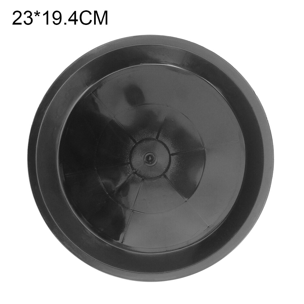 10 Pcs Plastic Garden Flower Pot Plant Saucers Water Tray Base for Indoor Outdoor JW: Black 23x19.4cm