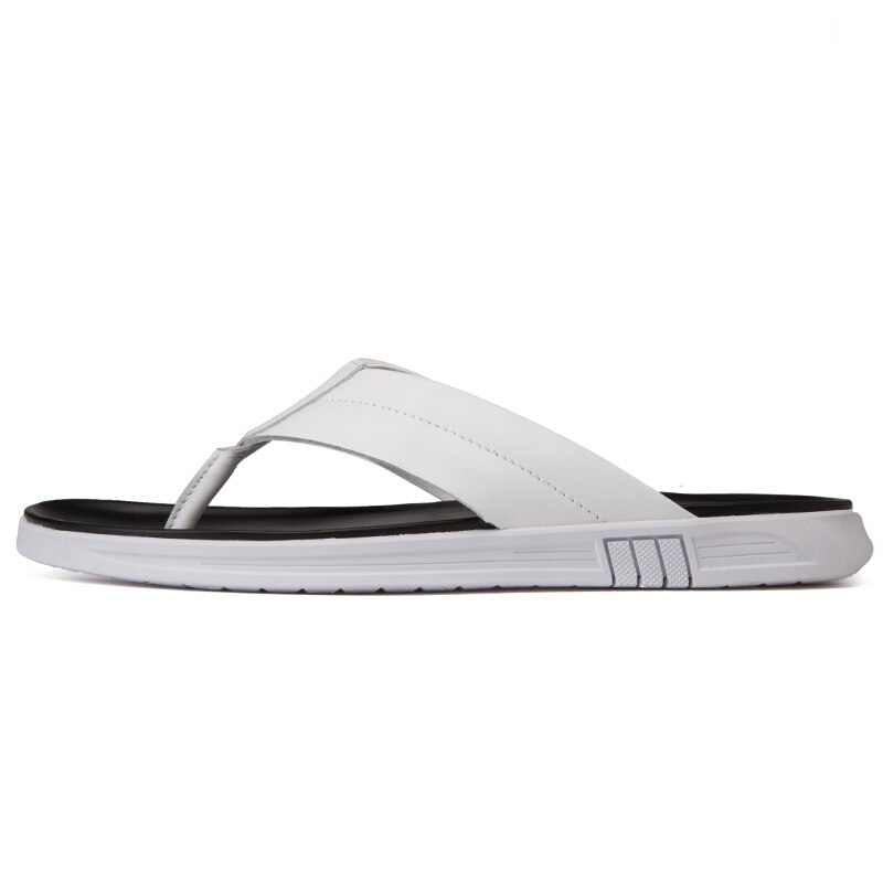 Gummireglage hombres män jobb sandaler flip flop verano estar mjuk herr para cuero casa icke sovrum flip-flops beach flip man: Vit / 39