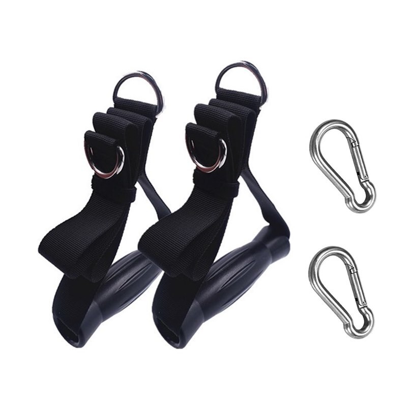 2 in 1 Multifunctional Adjustable Gym Handle Forearm Strength Training Workout Handle for Cable Attachments Pulley LAT Pull Down: with Carabiners
