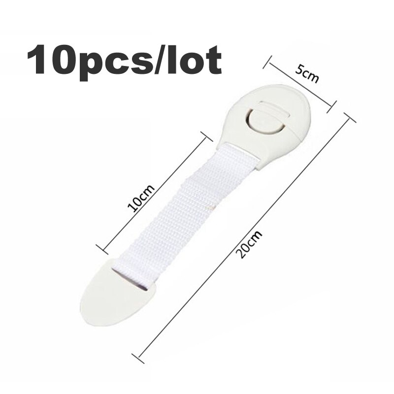 5Pc Baby Safety Cabinet Lock Strap Child Lock Child Safety Protection Children Wardrobe Safety Lock Child Proof Blocker: 10pcs white12