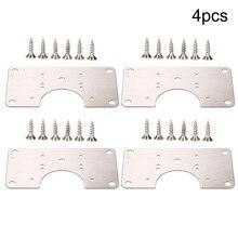 Kitchen Cupboard Door Hinge Repair Kit Cabinet Hinge Repair Side Panels Mount Kitchen Door Hinge Repair Plates: 4pc