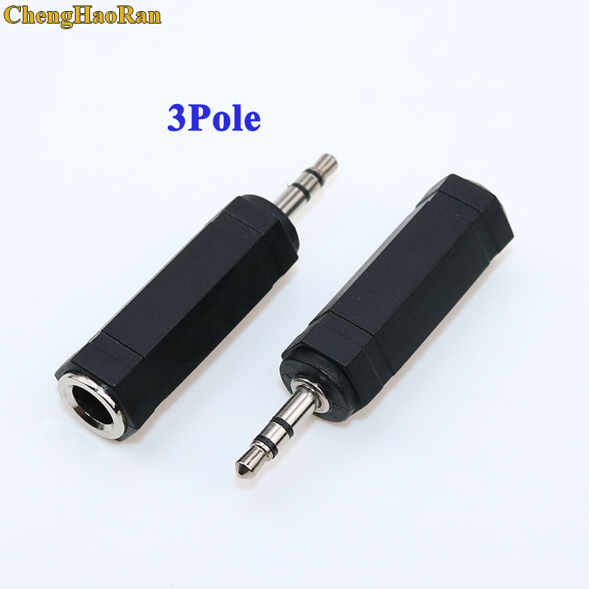 ChengHaoRan 2Stck Männlichen zu 6,5mm Weibliche 3,5 stecker zu 6,35 Jack Mono Stereo Lautsprecher Audio- Adapter konverter für telefon PC Notizbuch: MULTI