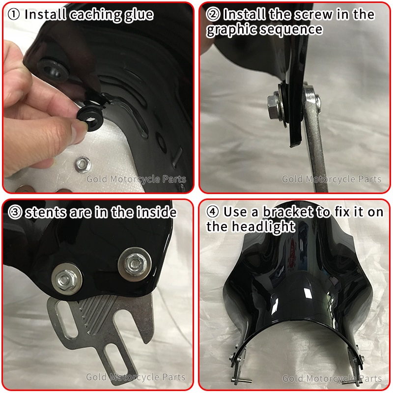 For Suzuki Bandit GSF 600 1200 GS500 GSX1100G VX800 ABS Motorcycle motorbike Windshield/Windscreen+screws Black