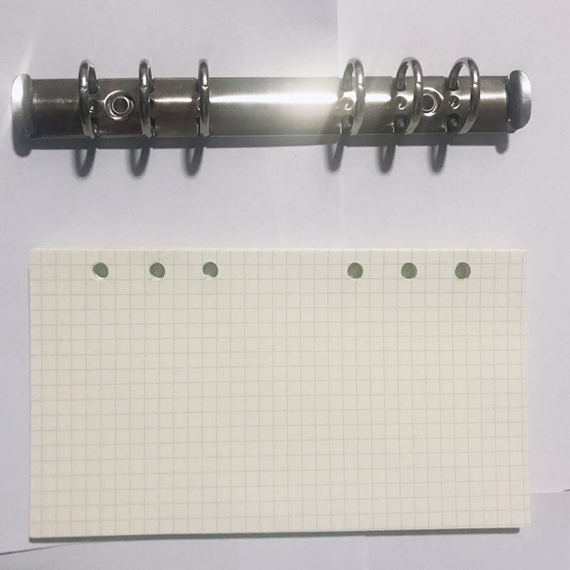 40 Sheets/Set A6 Loose-Leaf Notebook 6 Holes Filler Papers And Clip Metal Stainless Spiral Binder File Folder Offic: 40 pages-A6 silver